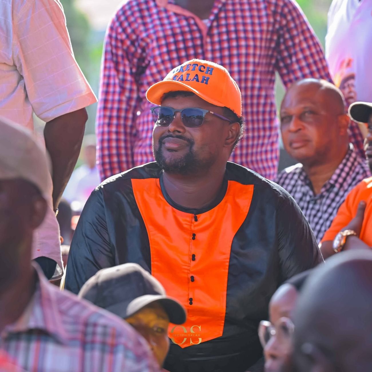 With supporters